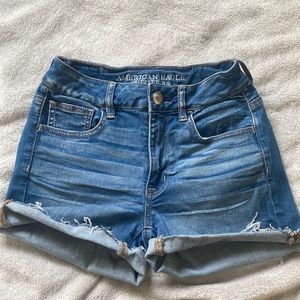 AE High Rise Jean Shorts